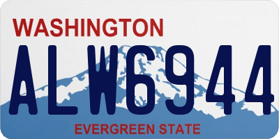 WA license plate ALW6944