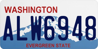 WA license plate ALW6948