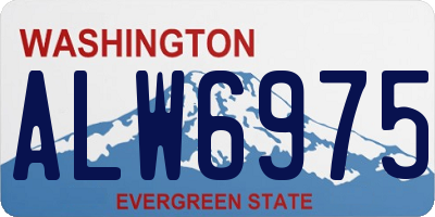 WA license plate ALW6975