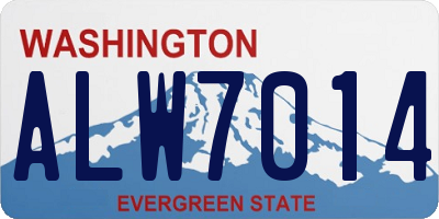 WA license plate ALW7014