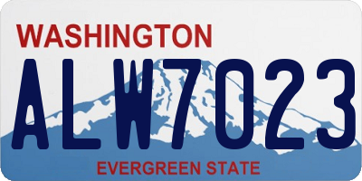 WA license plate ALW7023