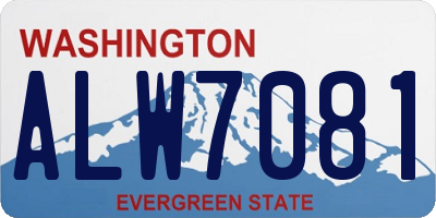 WA license plate ALW7081