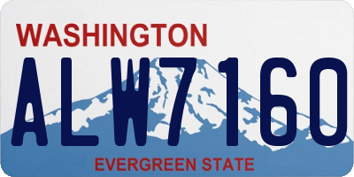 WA license plate ALW7160