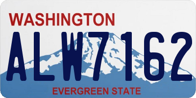 WA license plate ALW7162