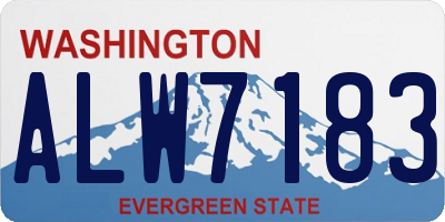 WA license plate ALW7183