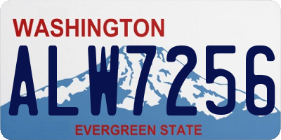 WA license plate ALW7256