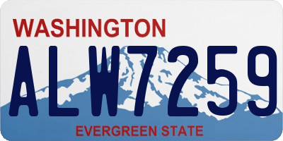 WA license plate ALW7259