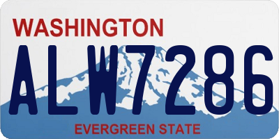 WA license plate ALW7286