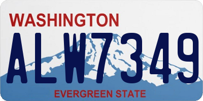 WA license plate ALW7349
