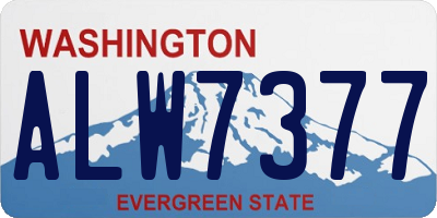 WA license plate ALW7377