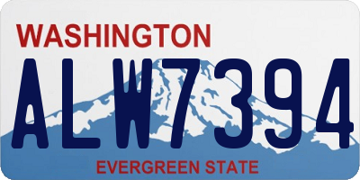WA license plate ALW7394