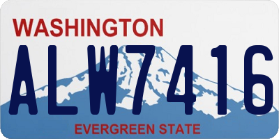 WA license plate ALW7416