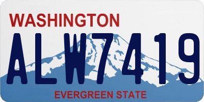 WA license plate ALW7419
