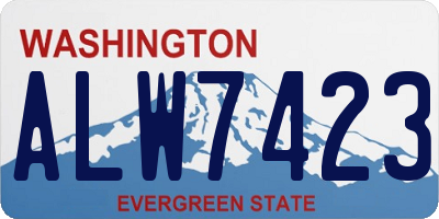 WA license plate ALW7423