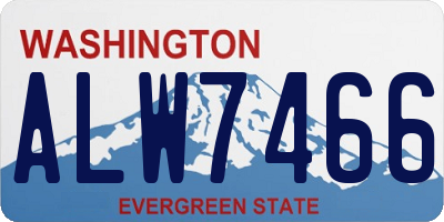 WA license plate ALW7466