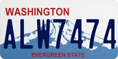 WA license plate ALW7474