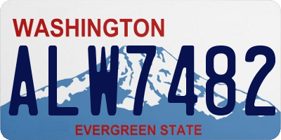 WA license plate ALW7482