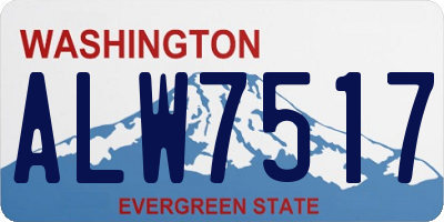 WA license plate ALW7517