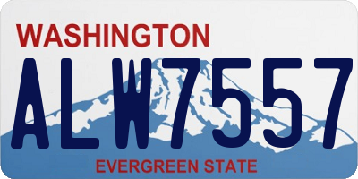 WA license plate ALW7557