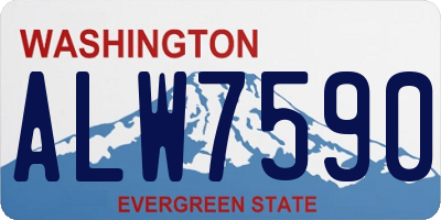 WA license plate ALW7590