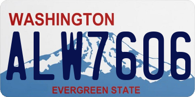 WA license plate ALW7606