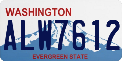 WA license plate ALW7612