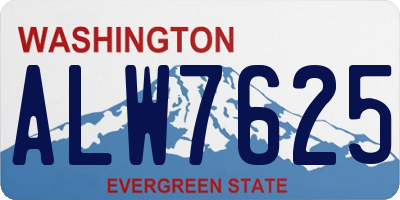 WA license plate ALW7625