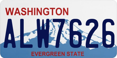 WA license plate ALW7626