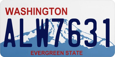 WA license plate ALW7631