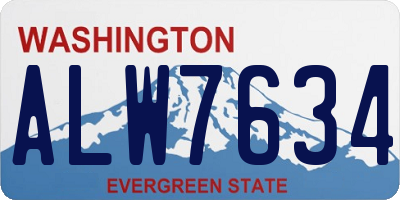 WA license plate ALW7634