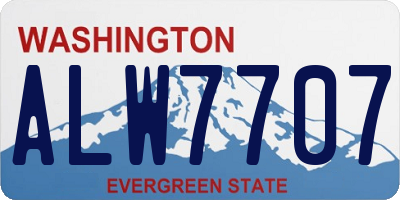 WA license plate ALW7707