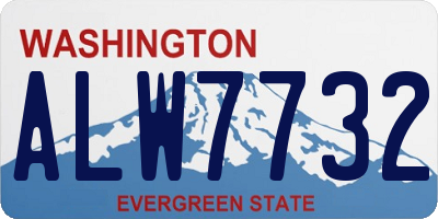 WA license plate ALW7732
