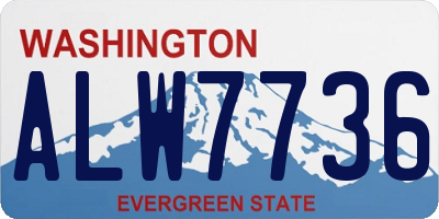 WA license plate ALW7736