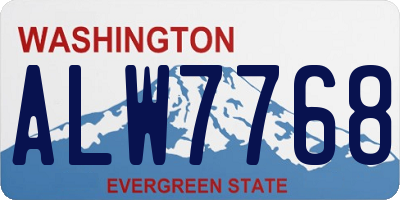 WA license plate ALW7768