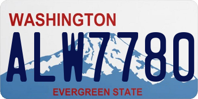 WA license plate ALW7780