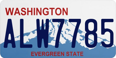 WA license plate ALW7785