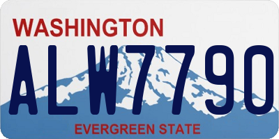 WA license plate ALW7790