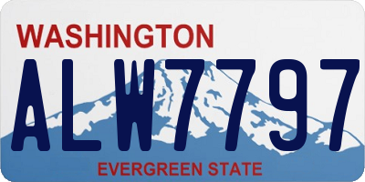 WA license plate ALW7797