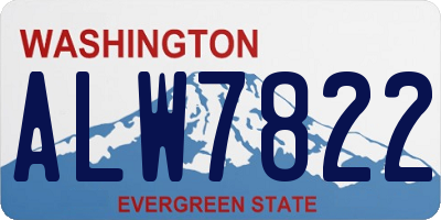 WA license plate ALW7822