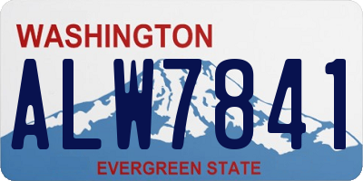 WA license plate ALW7841