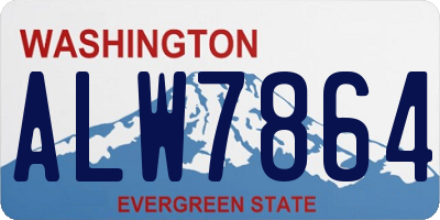 WA license plate ALW7864