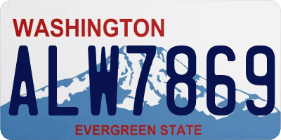 WA license plate ALW7869