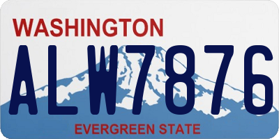 WA license plate ALW7876