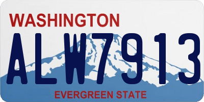 WA license plate ALW7913