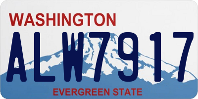 WA license plate ALW7917