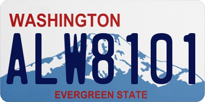 WA license plate ALW8101