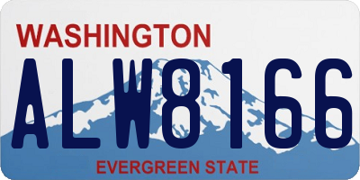 WA license plate ALW8166
