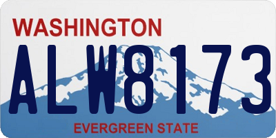 WA license plate ALW8173