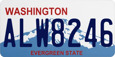 WA license plate ALW8246