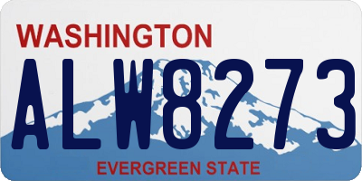 WA license plate ALW8273